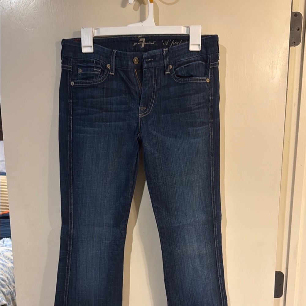 7 For All Mankind Dark Indigo Boot Cut Jeans